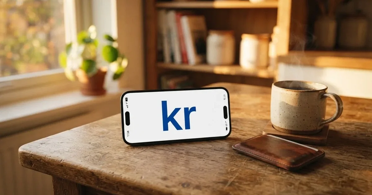 Mobiltelefon på ett träbord bredvid en plånbok och en kopp kaffe — casinon med bankid i sverige